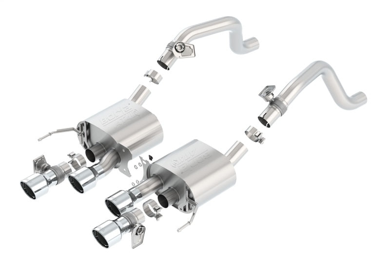 Borla 14-15 Chevy Corvette C7 6.2L RWD w/AFM &NPP ATAK-Type Dual Rd Rolled Center Rear Exit Exhaust 11856